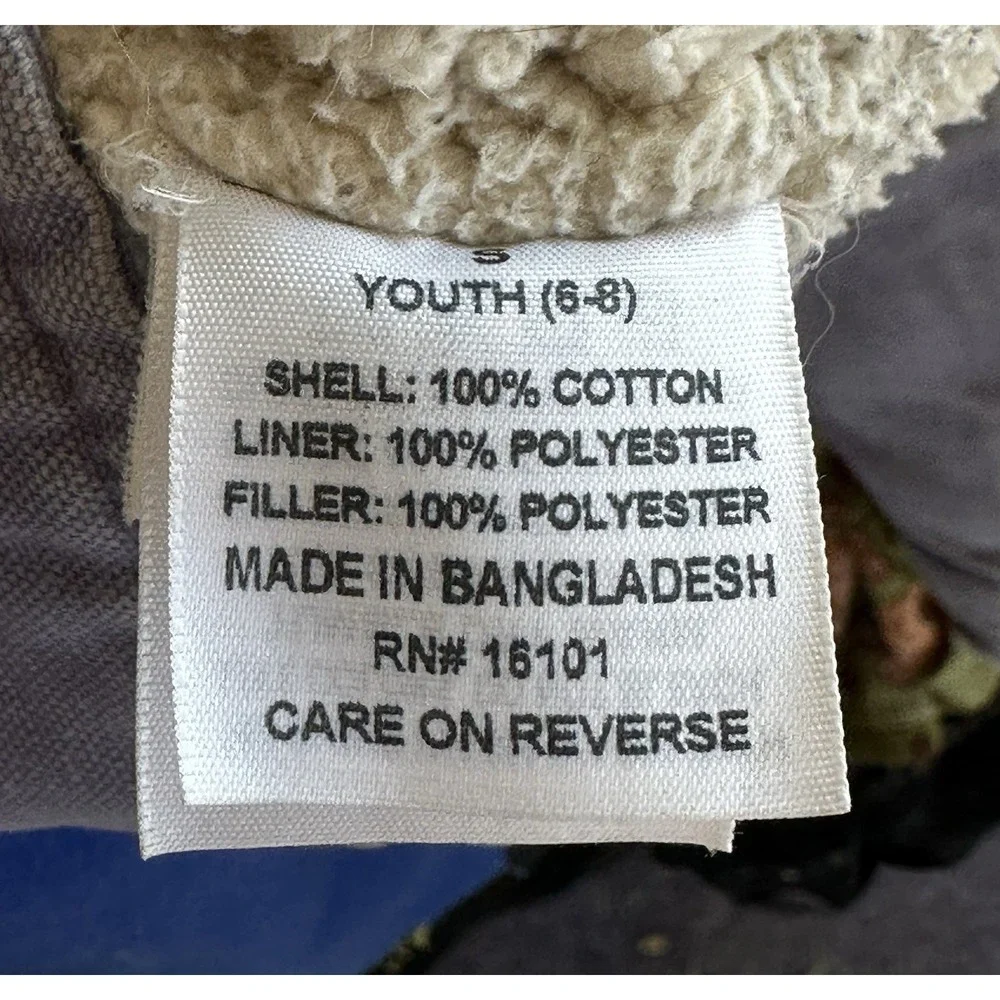 Kid's Blue Mountain Jacket Sherpa Lined Lavender Purple Hooded Youth Sz S 6-8